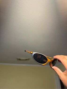Yellow and Silver Cat-Eye Sunglasses Oakley Oakleys